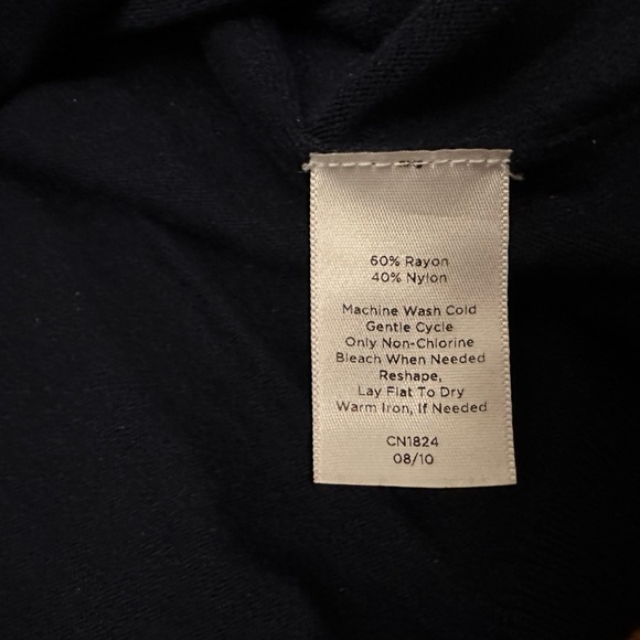 Talbots Black Long Sleeve Top Size Small - Picture 6 of 6